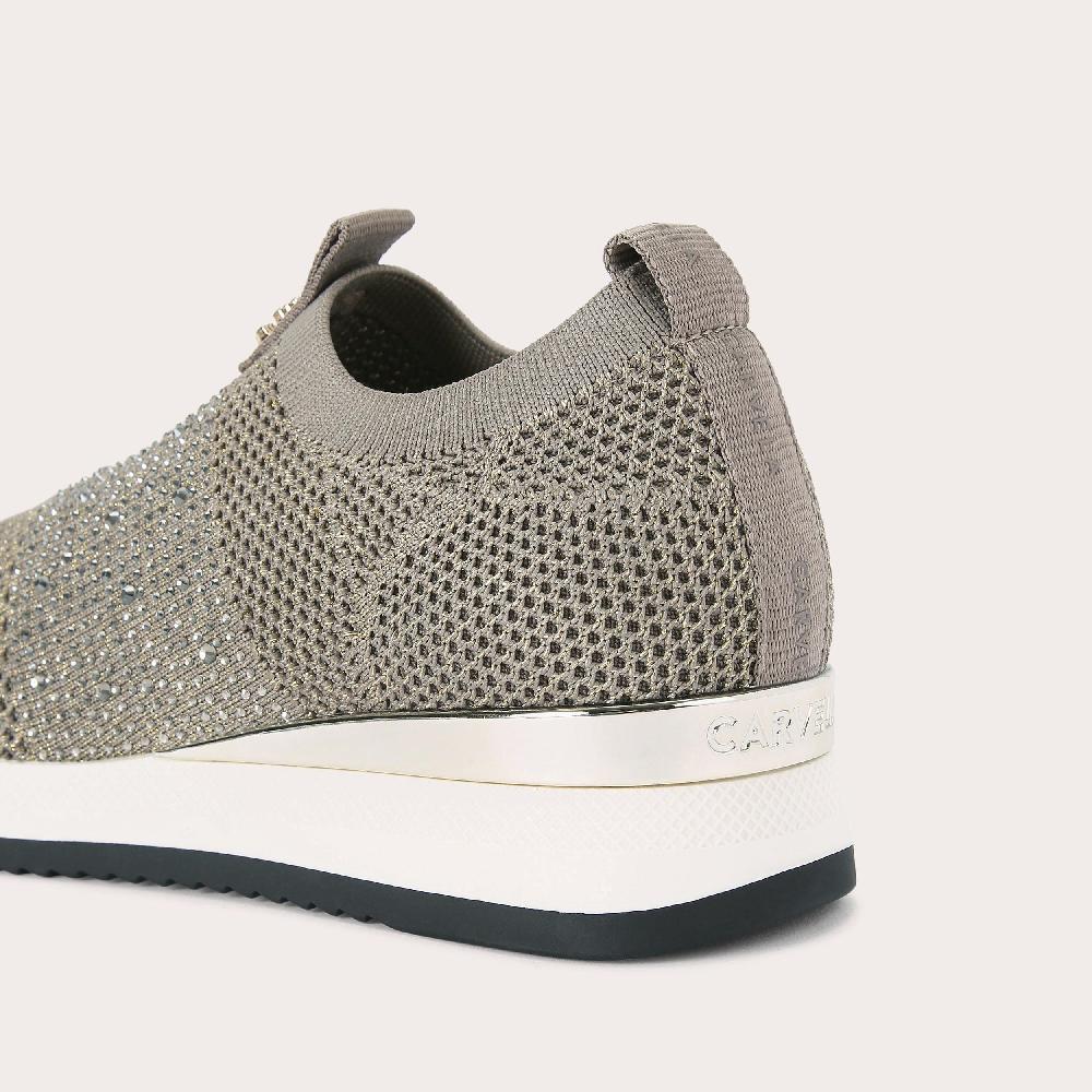 Carvela JANEIRO 2 GREY SLIP ON TRAINERS By CARVELA