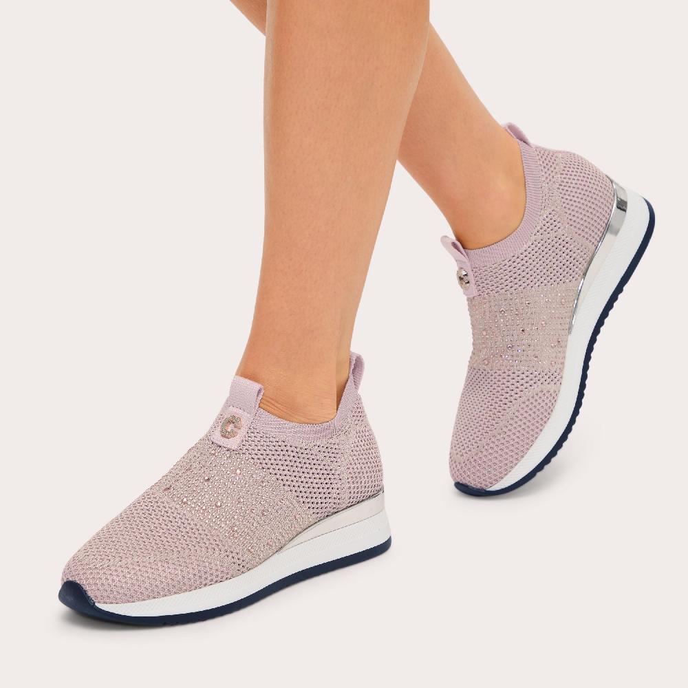 carvela JANEIRO 2 Pink Knitted Trainer By CARVELA