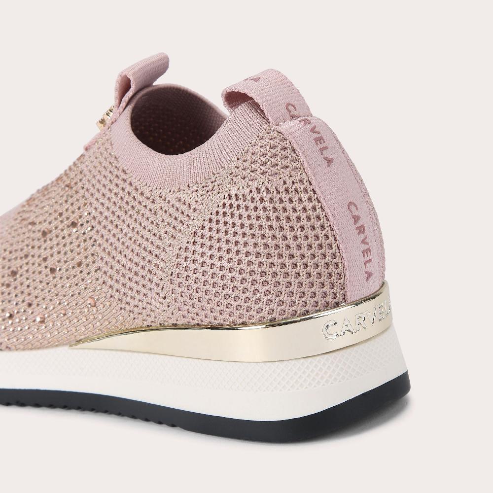 carvela JANEIRO 2 Pink Knitted Trainer By CARVELA