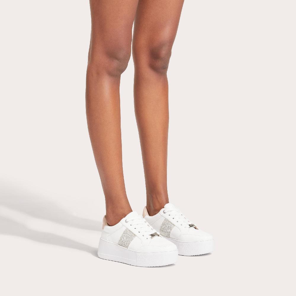 Carvela JIVE LACE UP White Trainers By CARVELA