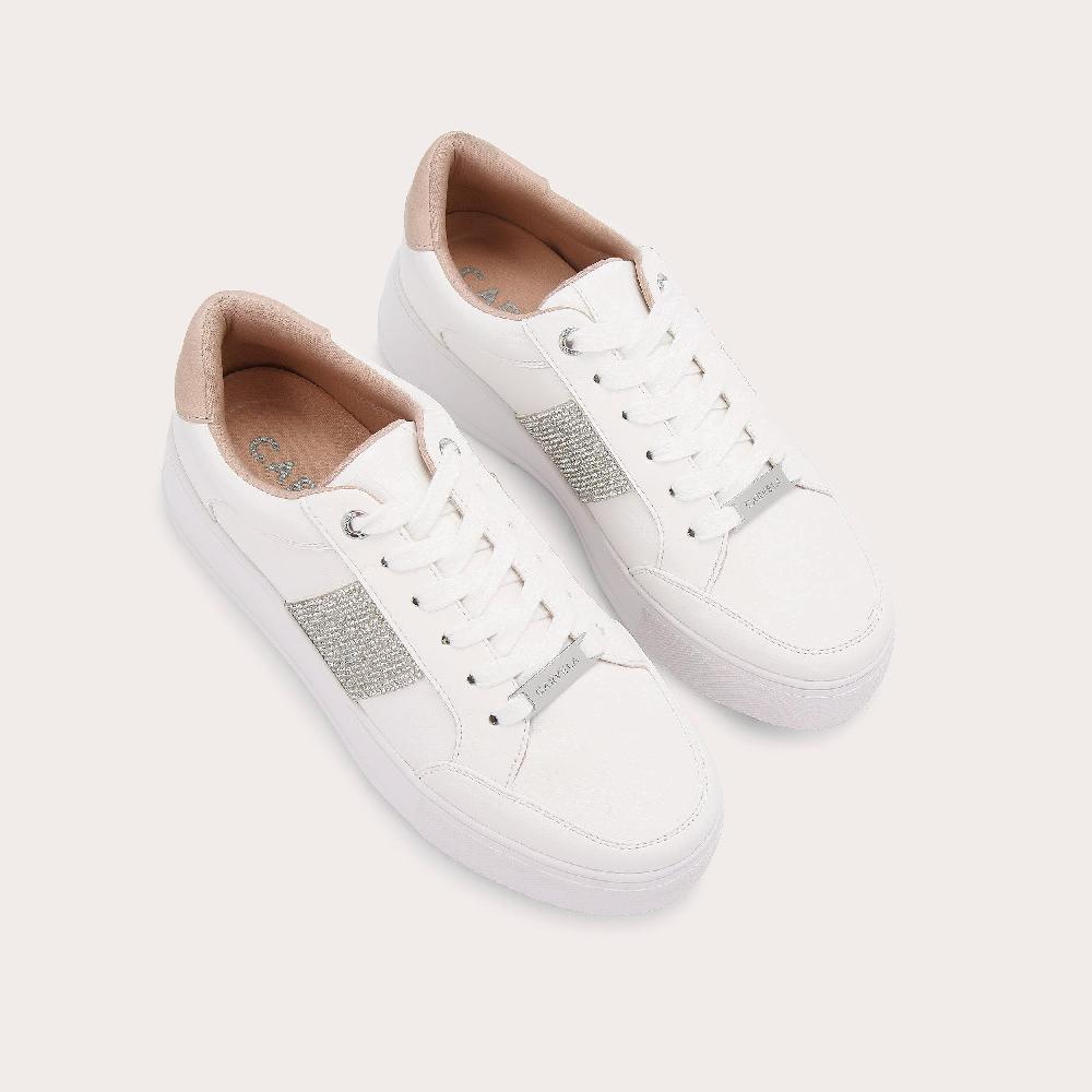 Carvela JIVE LACE UP White Trainers By CARVELA