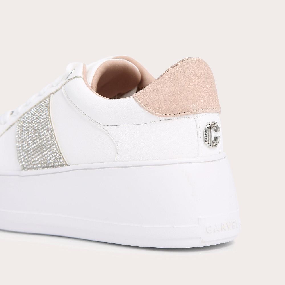 Carvela JIVE LACE UP White Trainers By CARVELA
