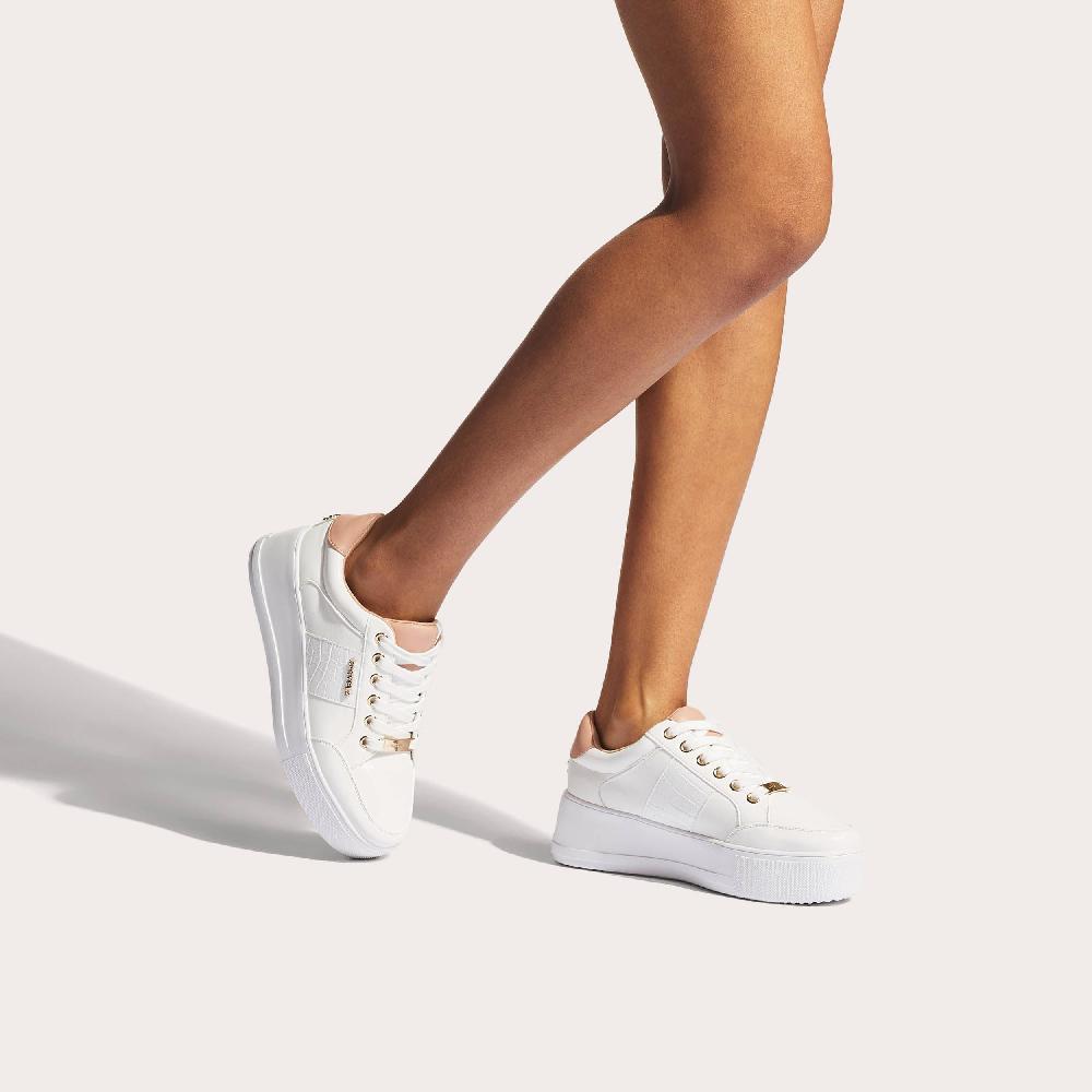 Carvela JIVE LACE UP White Trainers By CARVELA