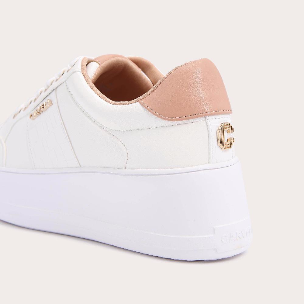 Carvela JIVE LACE UP White Trainers By CARVELA