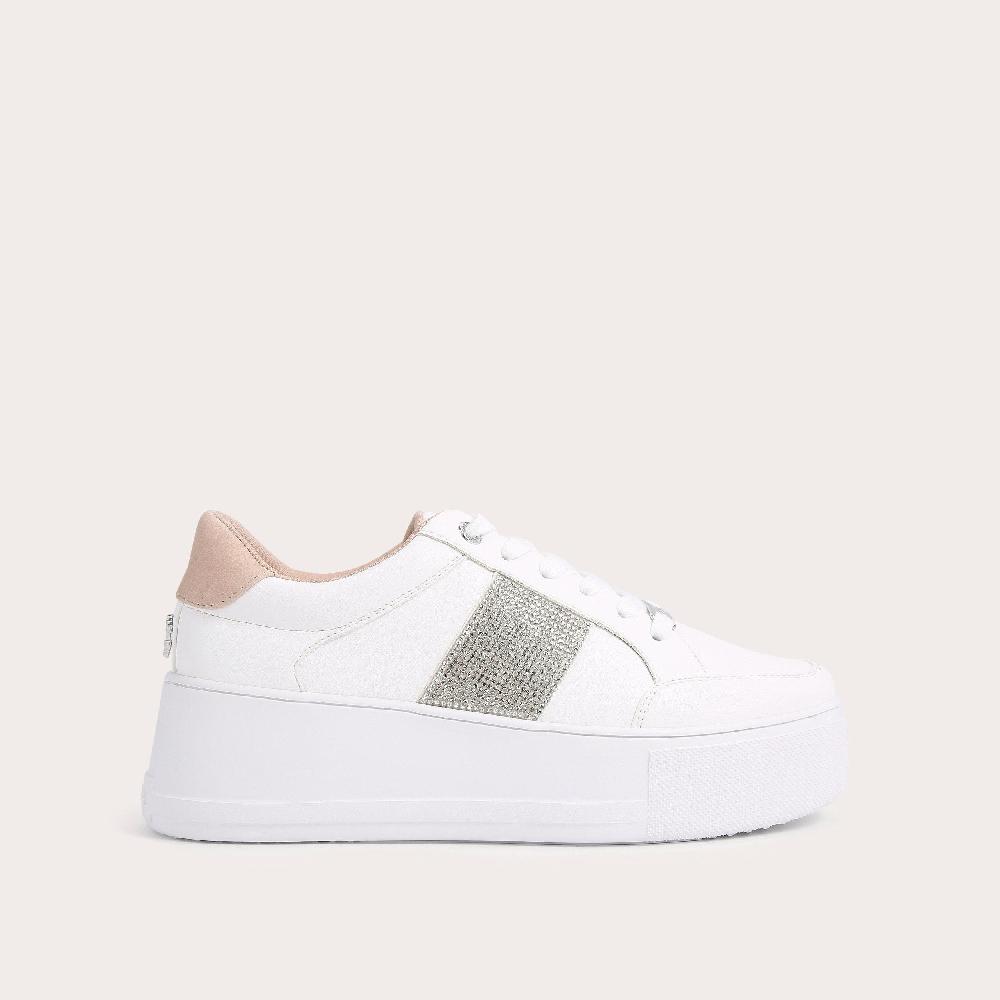 carvela JIVE LACE UP White Trainers by CARVELA