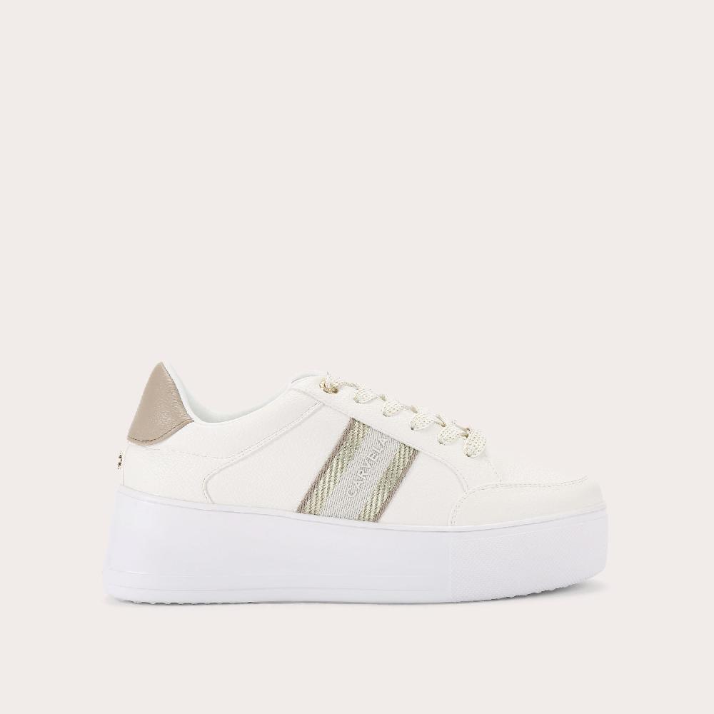 carvela JIVE TAPE White Gold Trainer by CARVELA