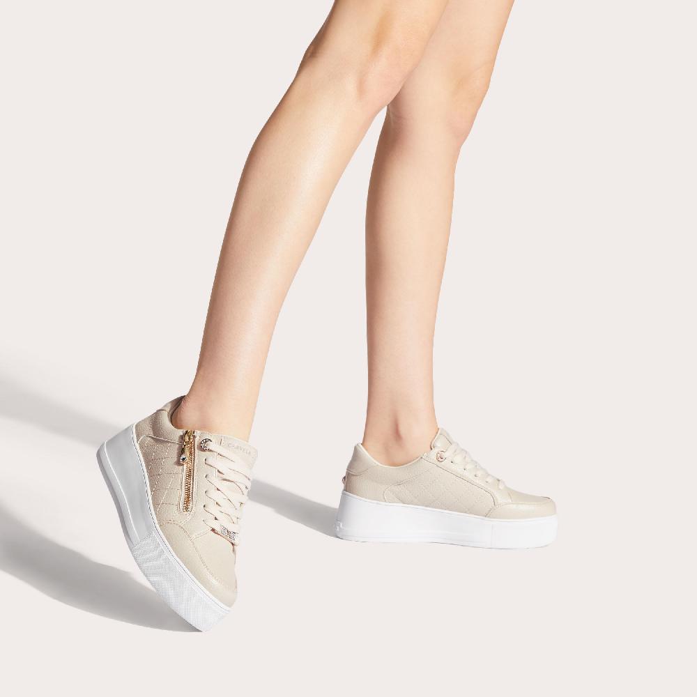 Carvela JIVE ZIP Beige Trainer By CARVELA