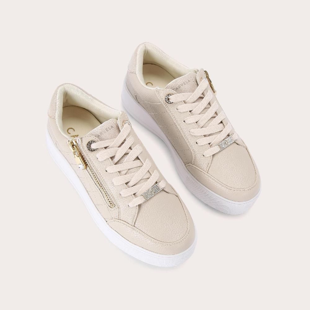 Carvela JIVE ZIP Beige Trainer By CARVELA