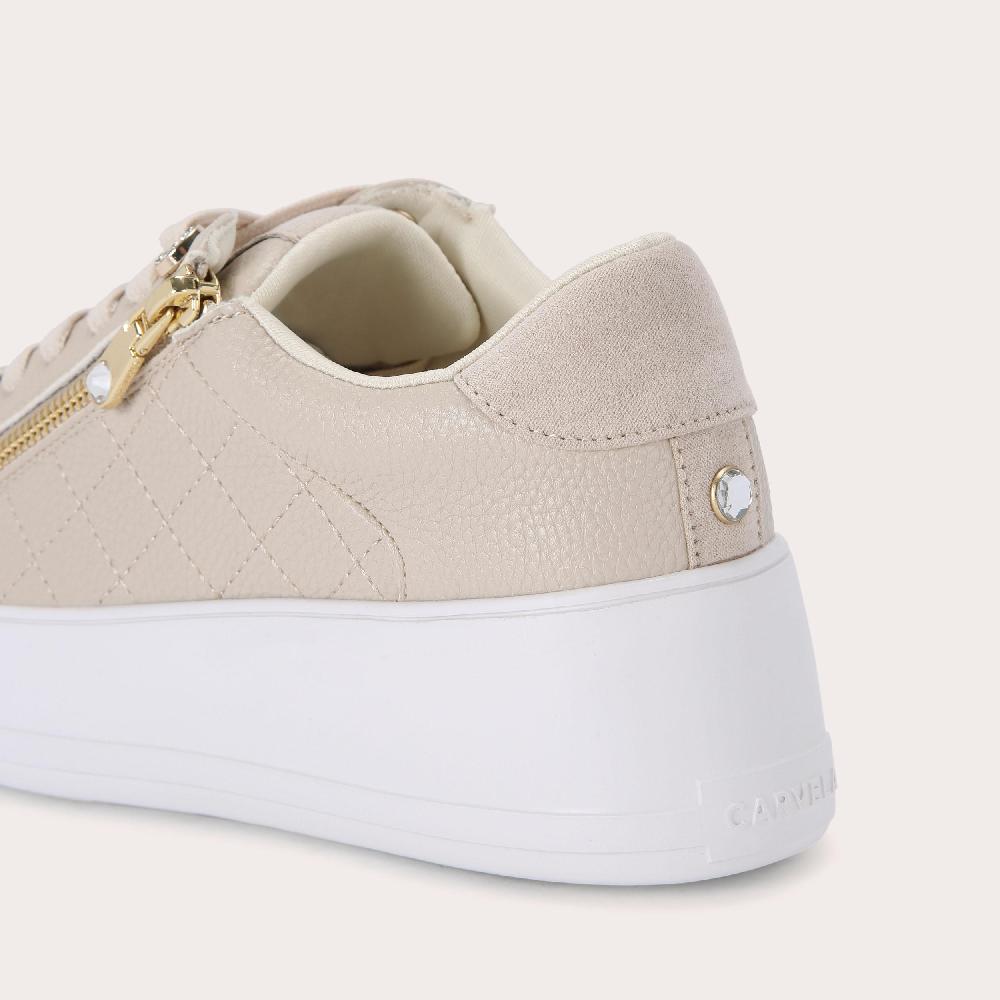 Carvela JIVE ZIP Beige Trainer By CARVELA