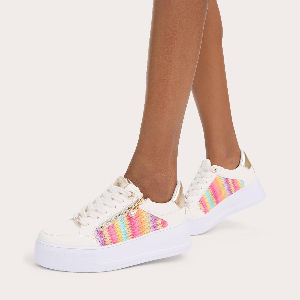 Carvela JIVE ZIP Rainbow Weave Trainer By CARVELA