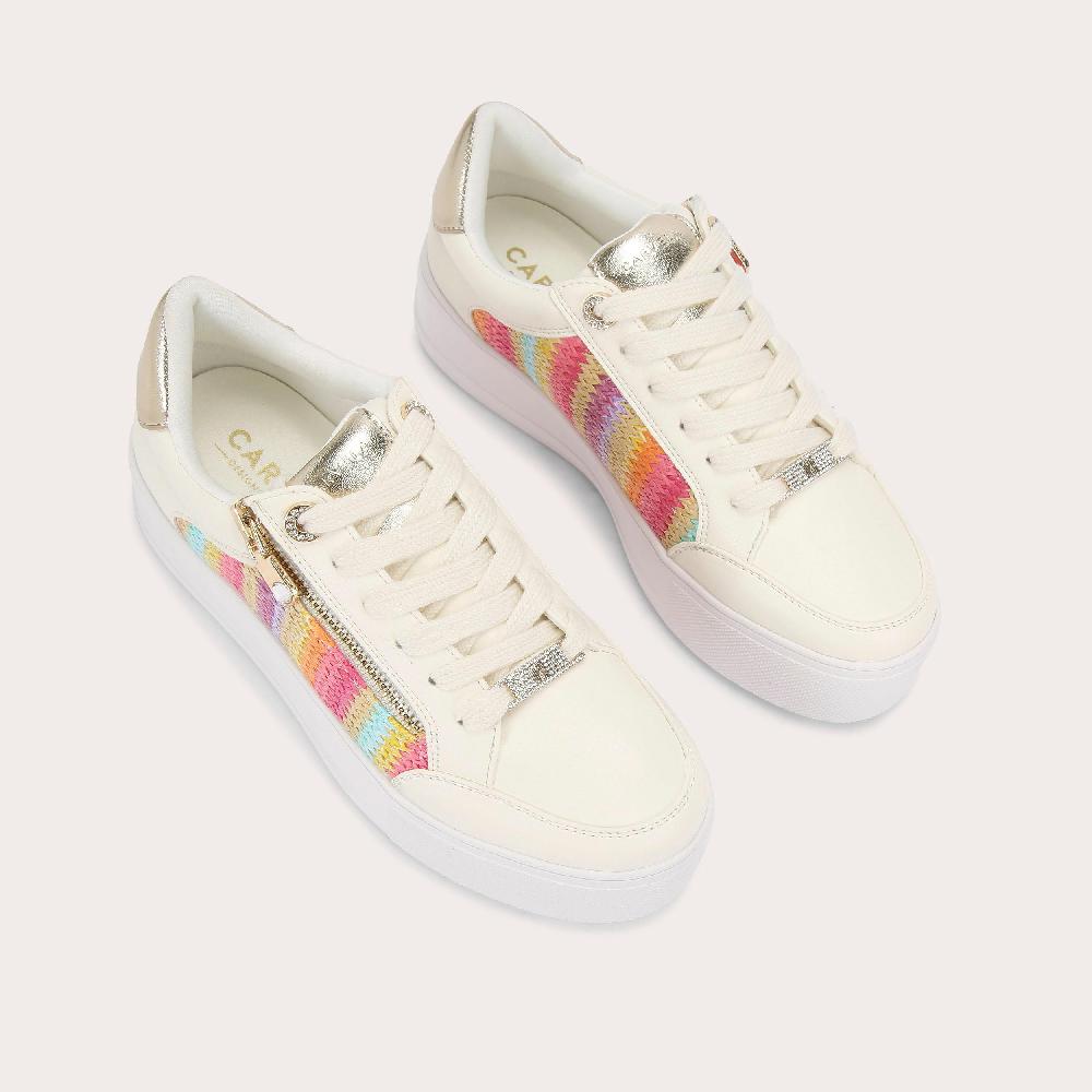 Carvela JIVE ZIP Rainbow Weave Trainer By CARVELA