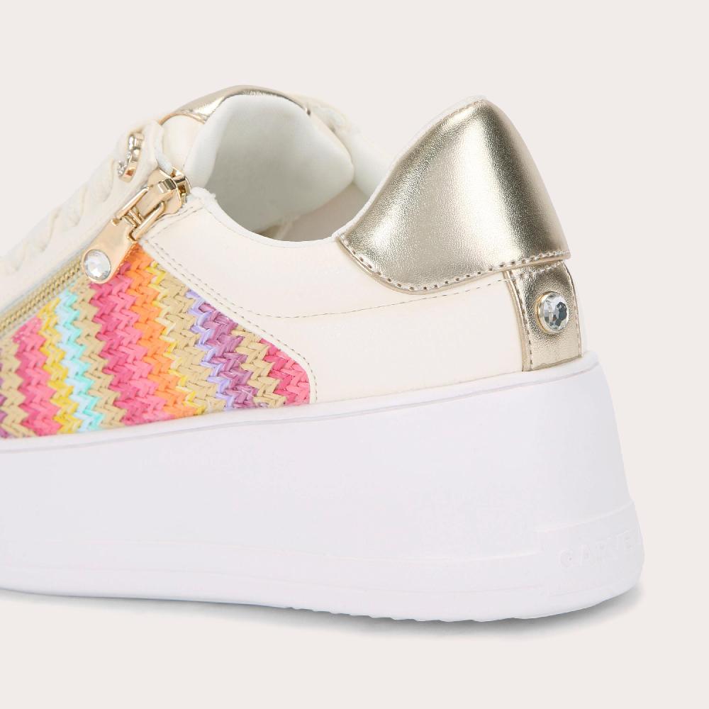 Carvela JIVE ZIP Rainbow Weave Trainer By CARVELA