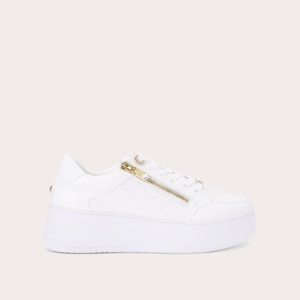 carvela JIVE ZIP White Lace Up Trainer by CARVELA