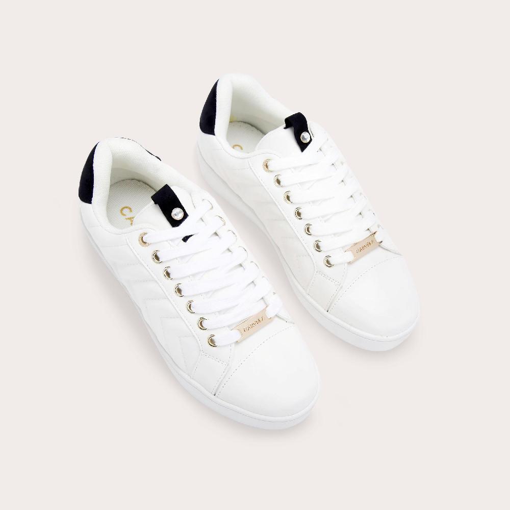 Carvela JOYFUL QUILT White Trainers By CARVELA