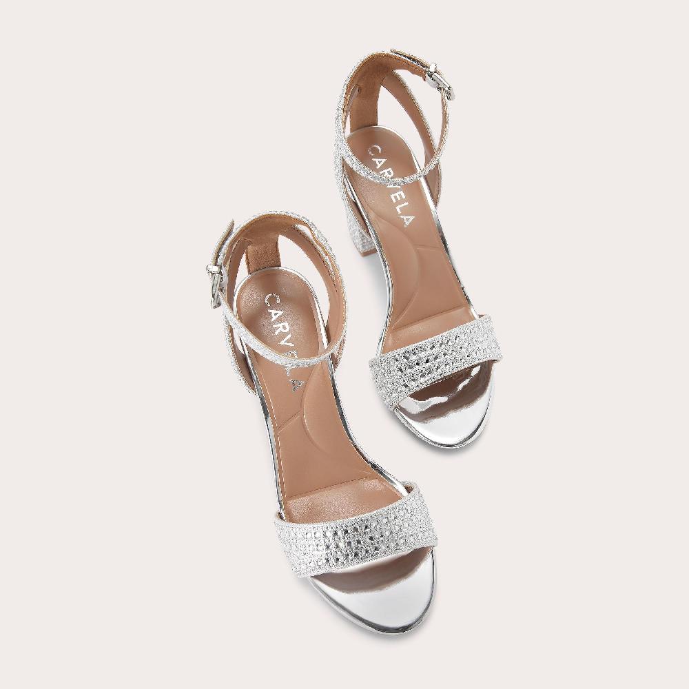 Carvela KIANNI Silver Crystal Heels By CARVELA
