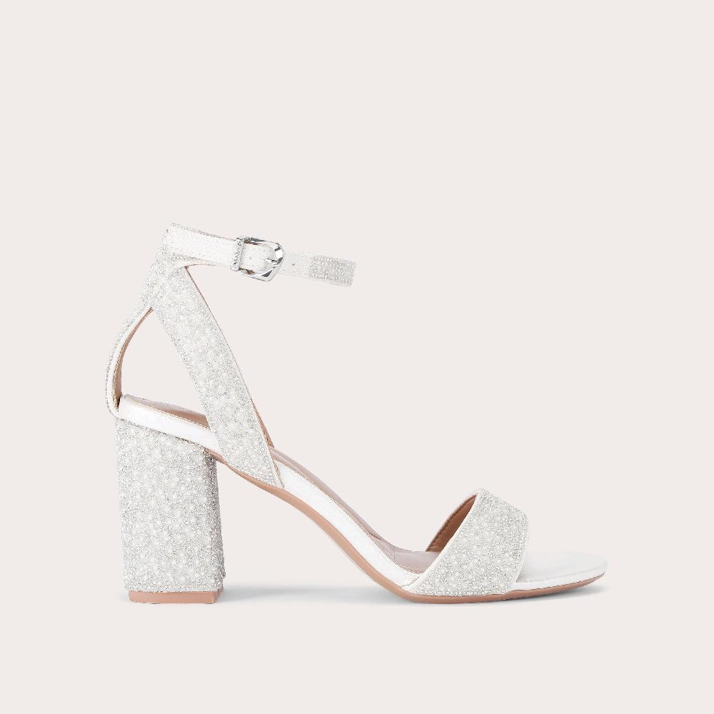 carvela KIANNI White Fabric Heels by CARVELA