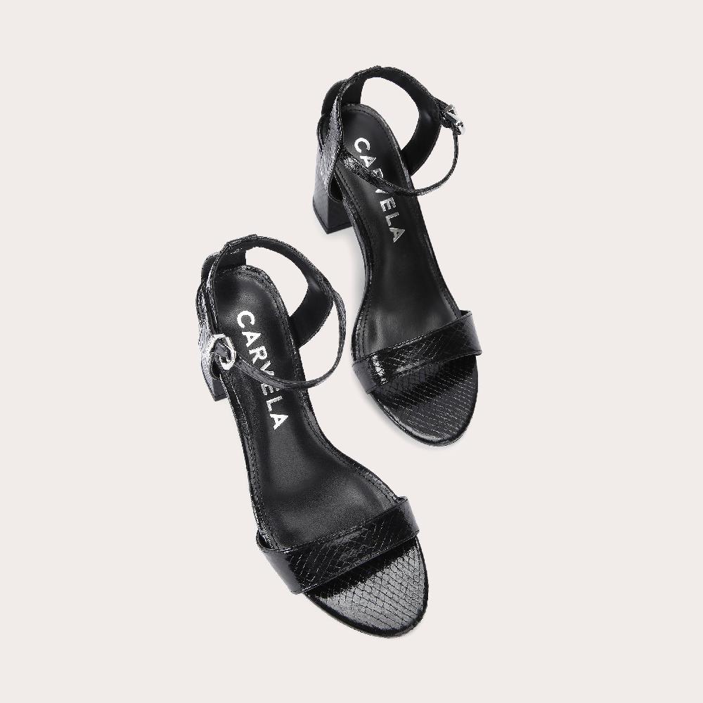 Carvela KIKI Black Snake Heels By CARVELA
