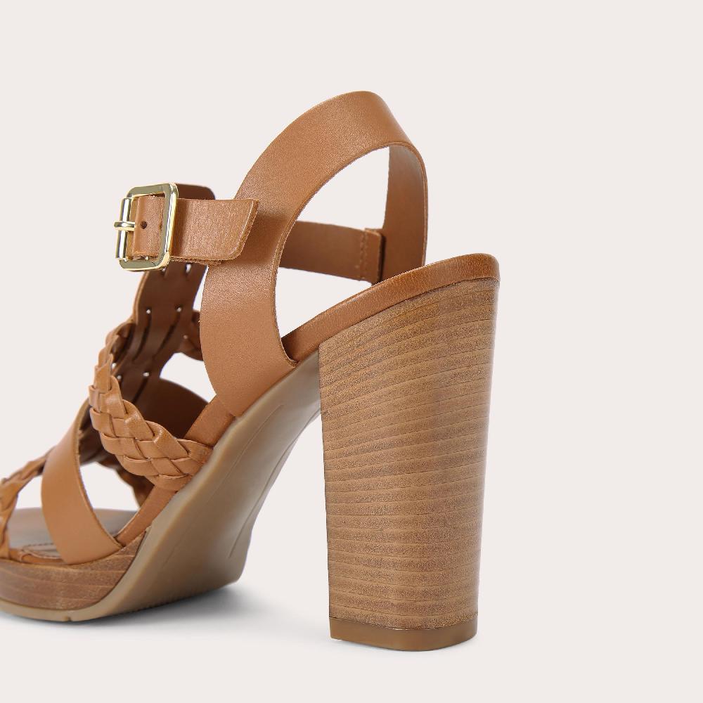 Carvela KRILL Tan Leather Heels By CARVELA COMFORT