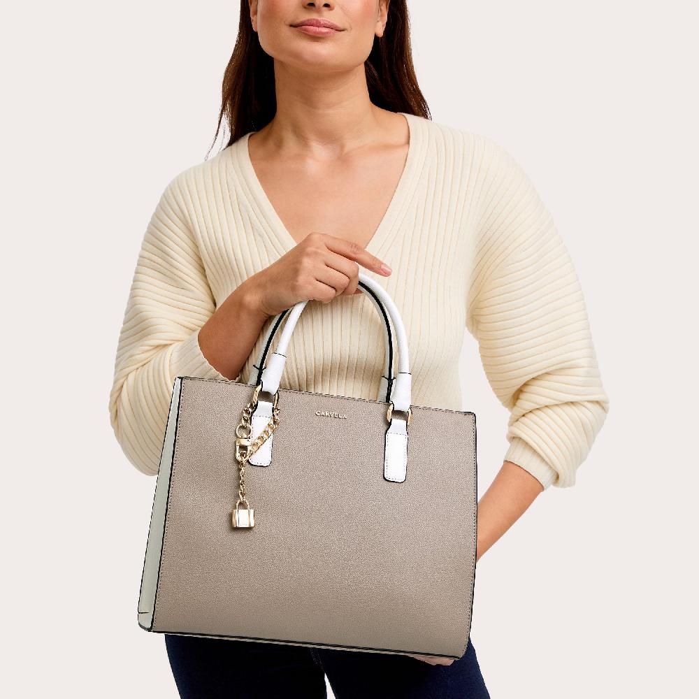 Carvela LATTE Bone Large Tote Bag By CARVELA