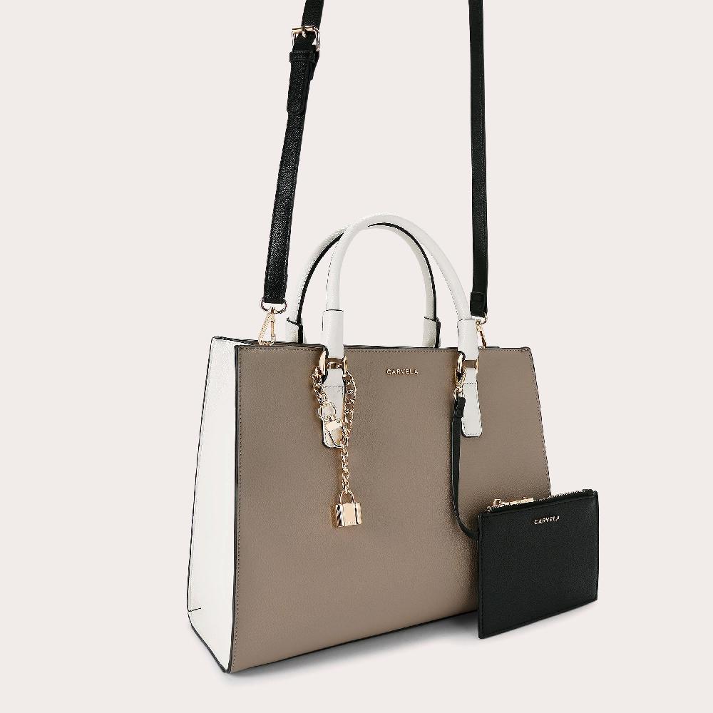 Carvela LATTE Bone Large Tote Bag By CARVELA