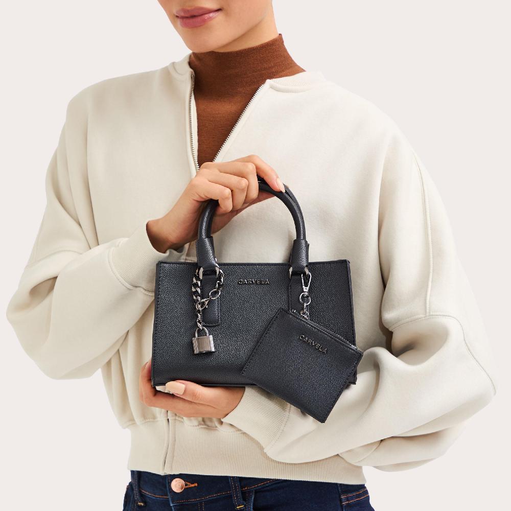 Carvela LATTE EAST-WEST Black Tote Bag By CARVELA