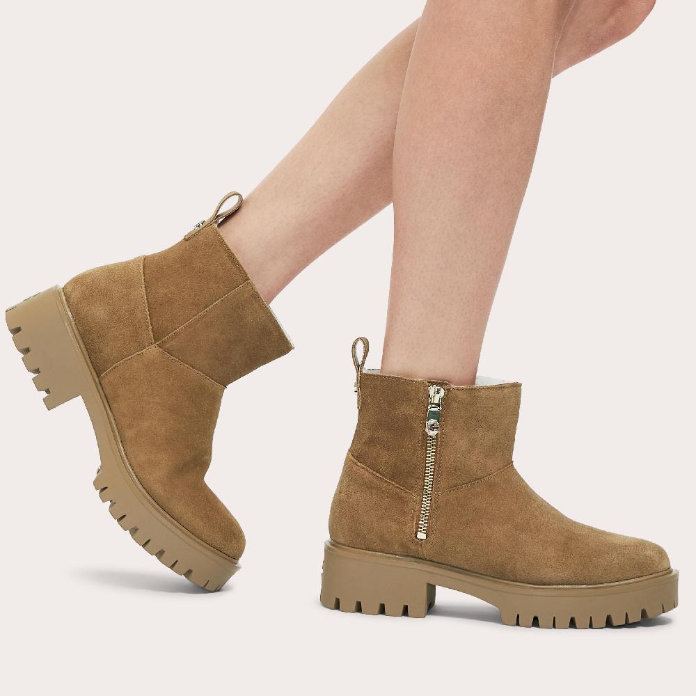 Carvela LIMIT FUR Tan Suede Ankle Boot By CARVELA