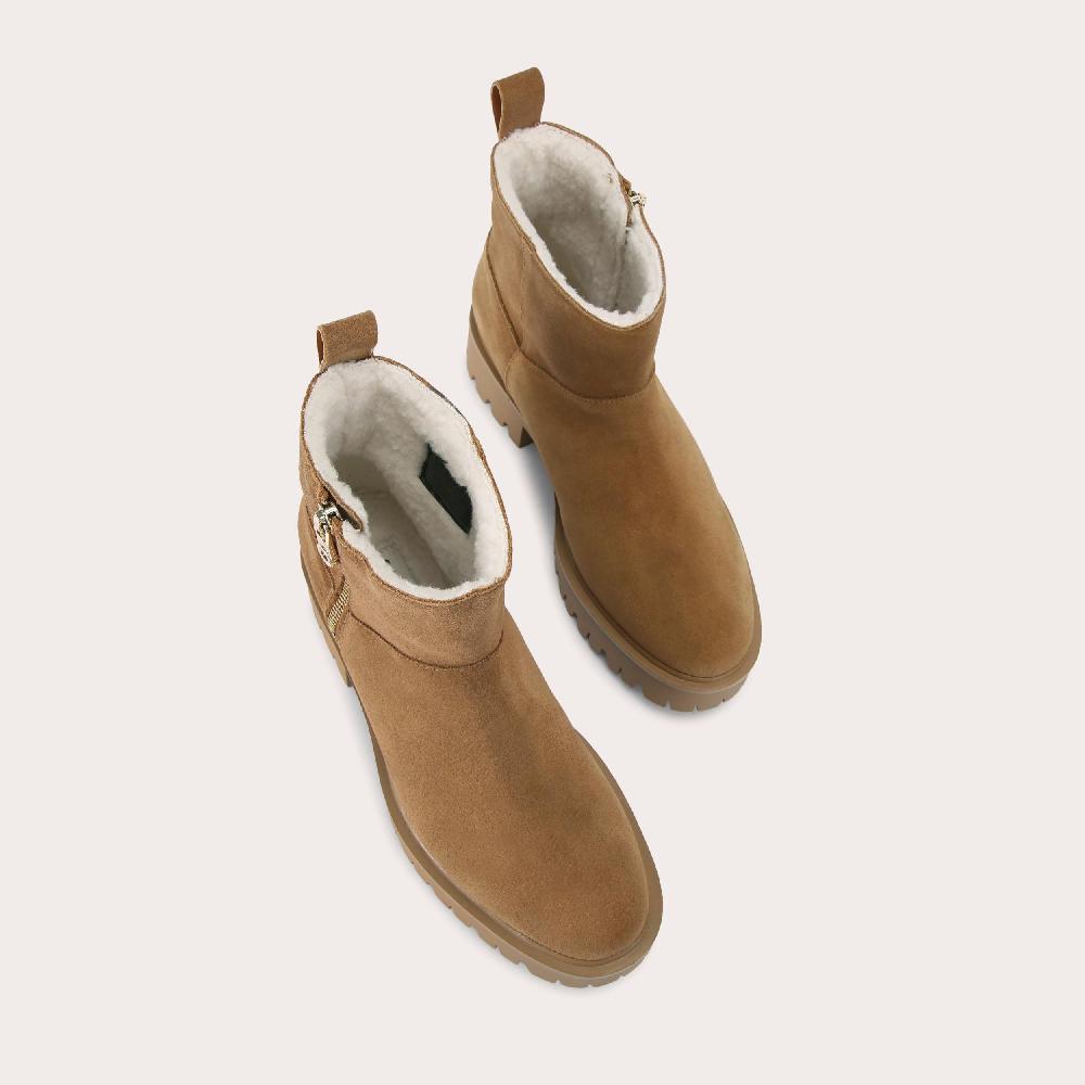 Carvela LIMIT FUR Tan Suede Ankle Boot By CARVELA