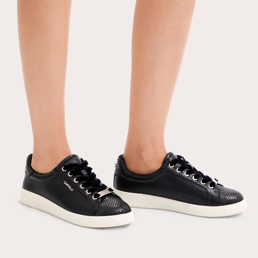 Carvela LUELLA Black Lace Up Trainer By CARVELA