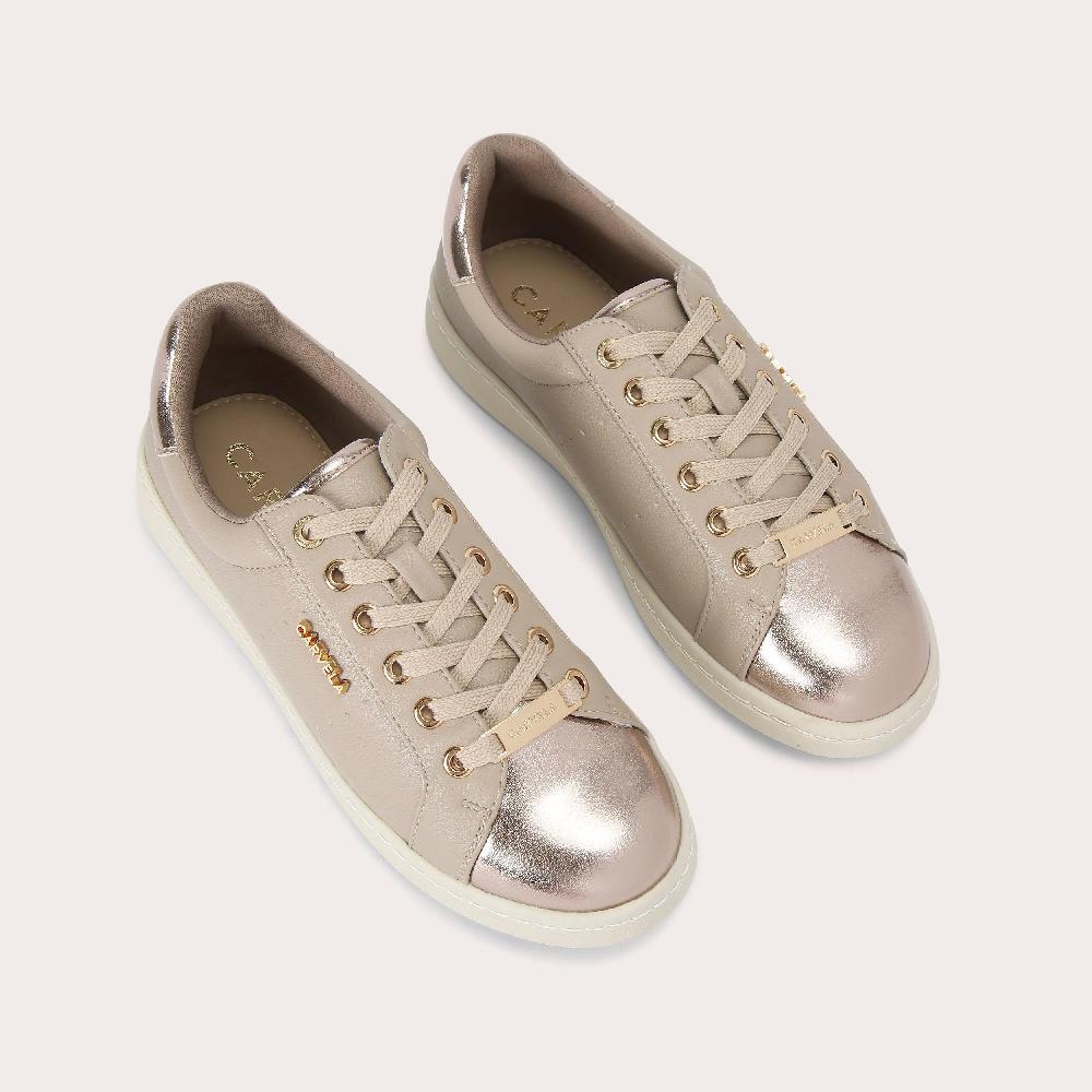 Carvela LUELLA Taupe Lace Up Trainer By CARVELA