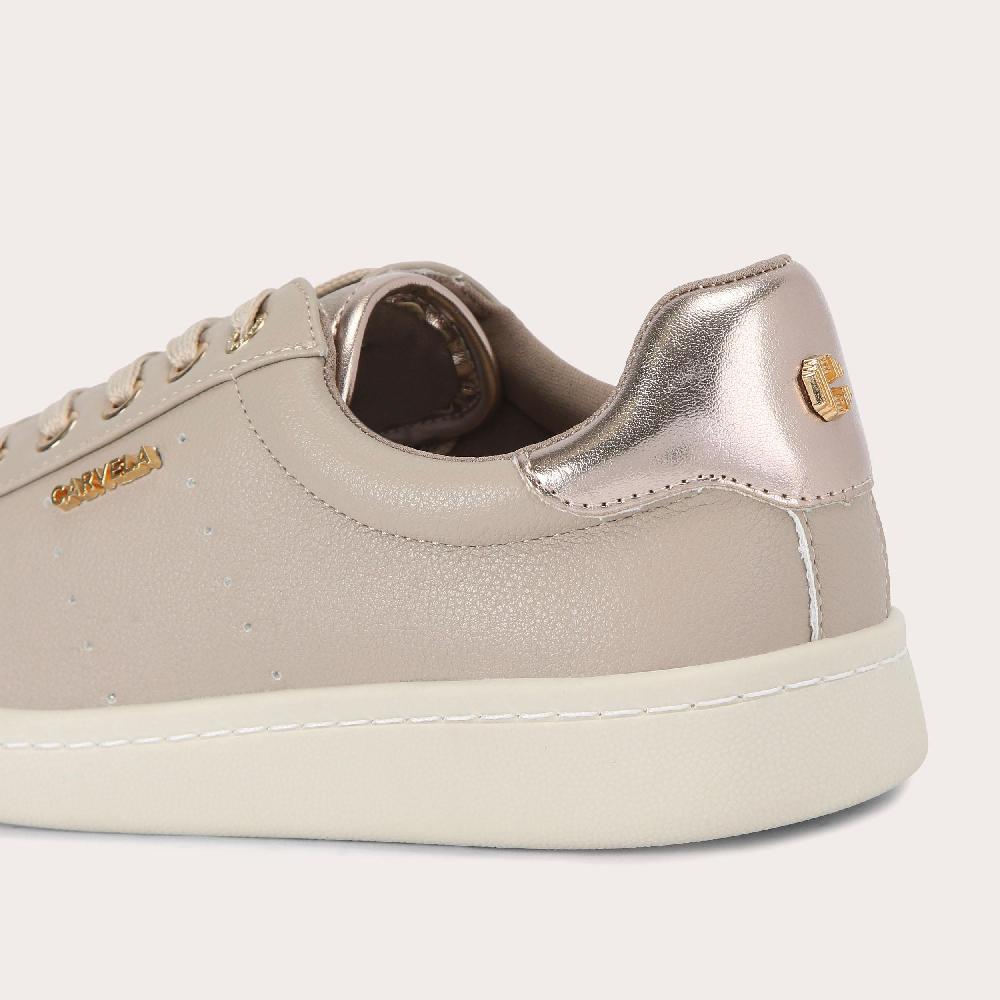 Carvela LUELLA Taupe Lace Up Trainer By CARVELA