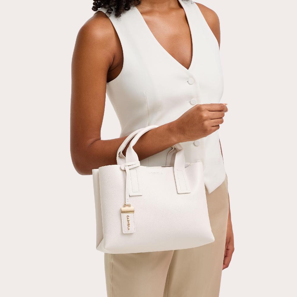 Carvela LUNA MINI TOTE Bone Tote Bag By CARVELA