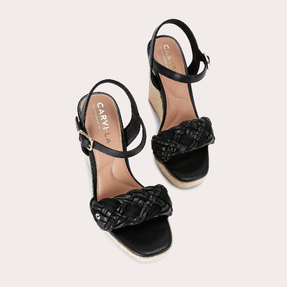 Carvela MAIELLA WEDGE Black Wedge Heel By CARVELA