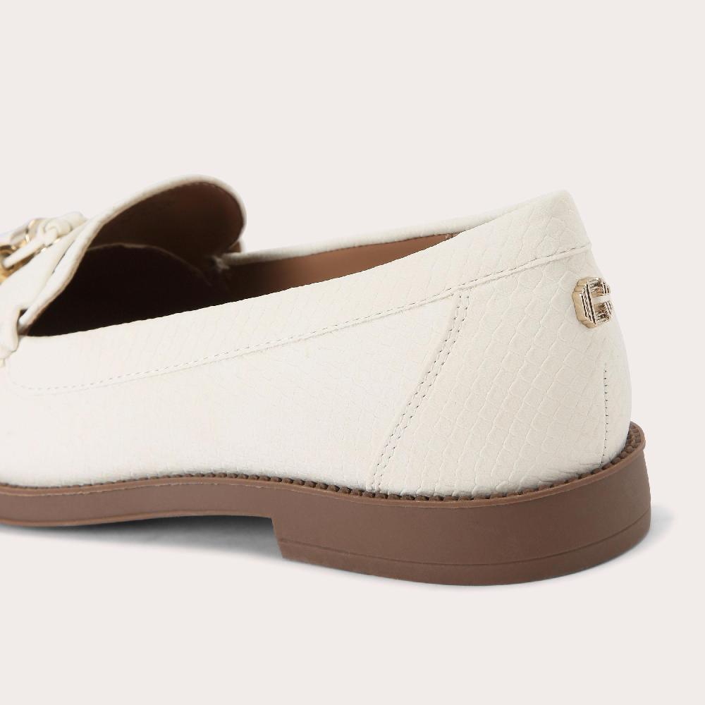 Carvela MANOR Bone Lizard Embossed Flat By CARVELA