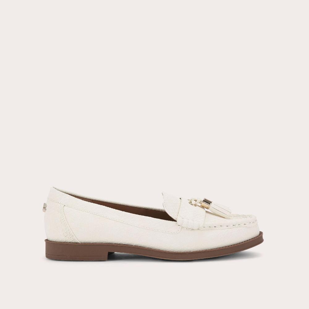 carvela MANOR Bone Lizard Embossed Flat by CARVELA