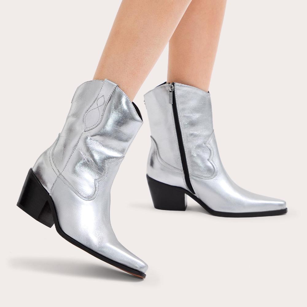 Carvela MAVEN Silver Western Ankle Boot By CARVELA