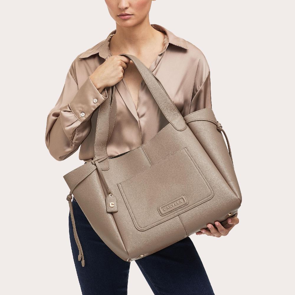 Carvela MILANO TOTE Taupe Shoulder Bag By CARVELA