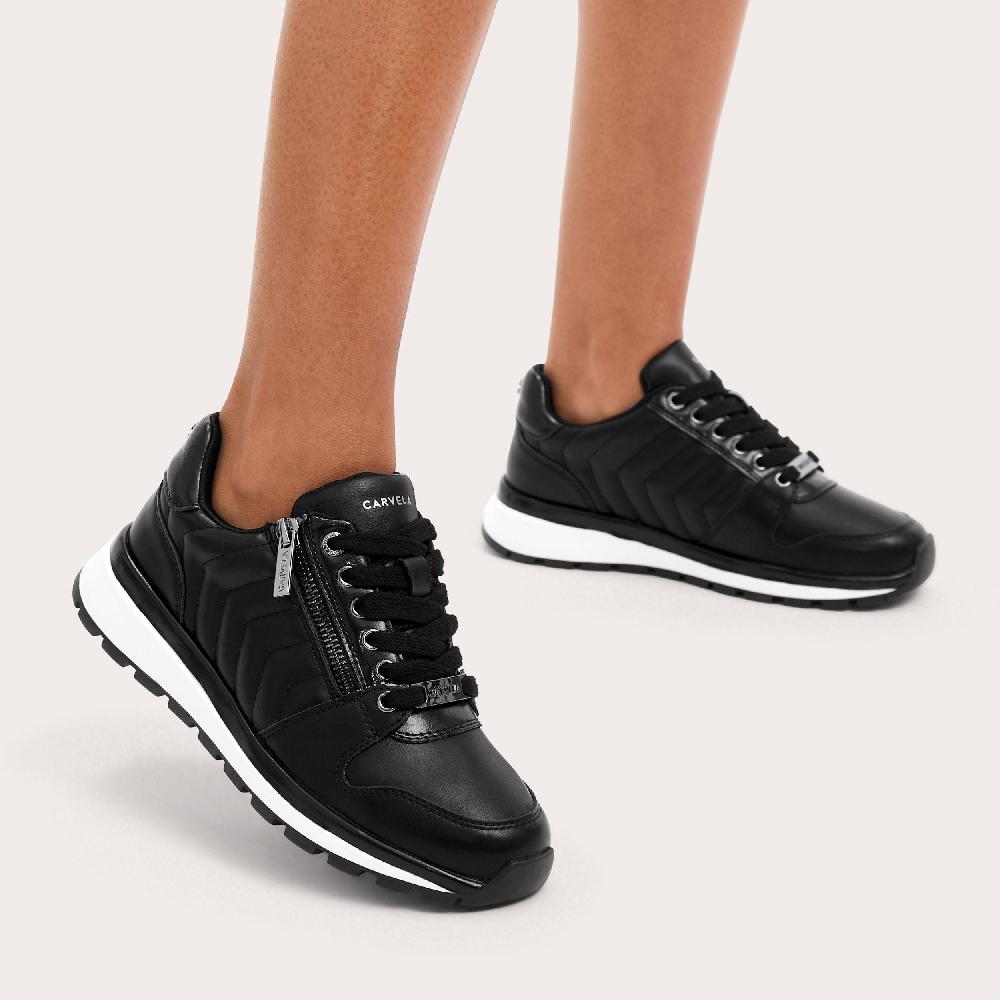Carvela PACE ZIP Black Lace Up Trainer By CARVELA