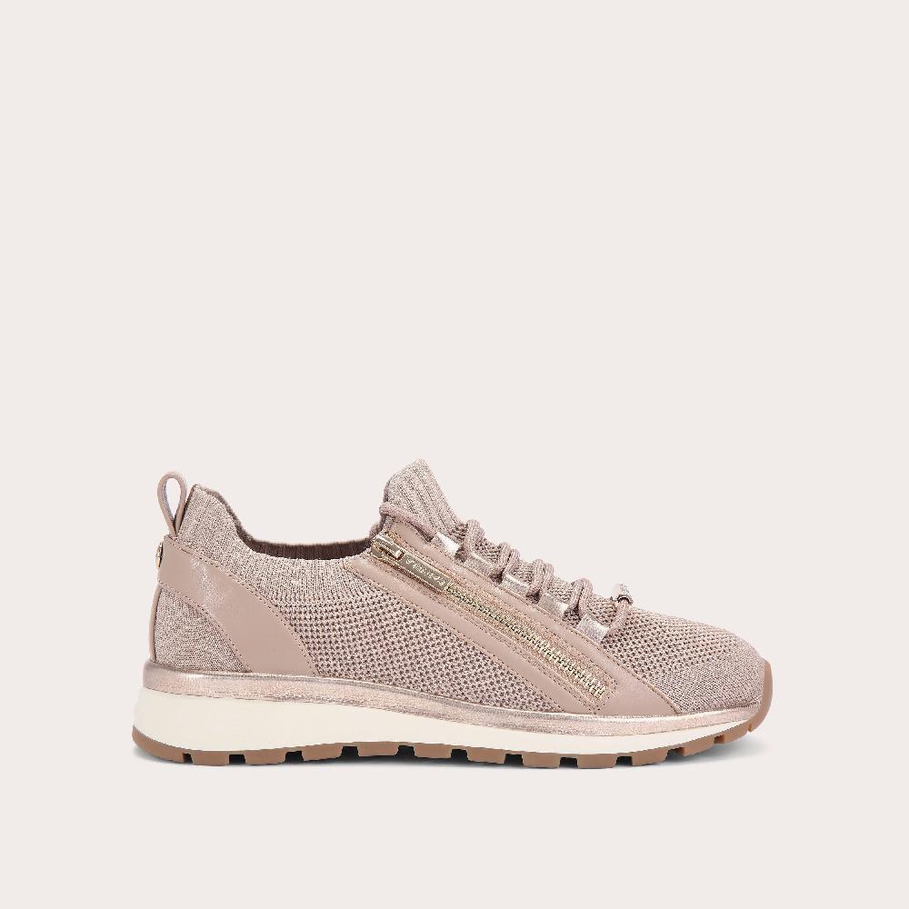 carvela PACE ZIP KNIT Taupe Zip Trainer by CARVELA
