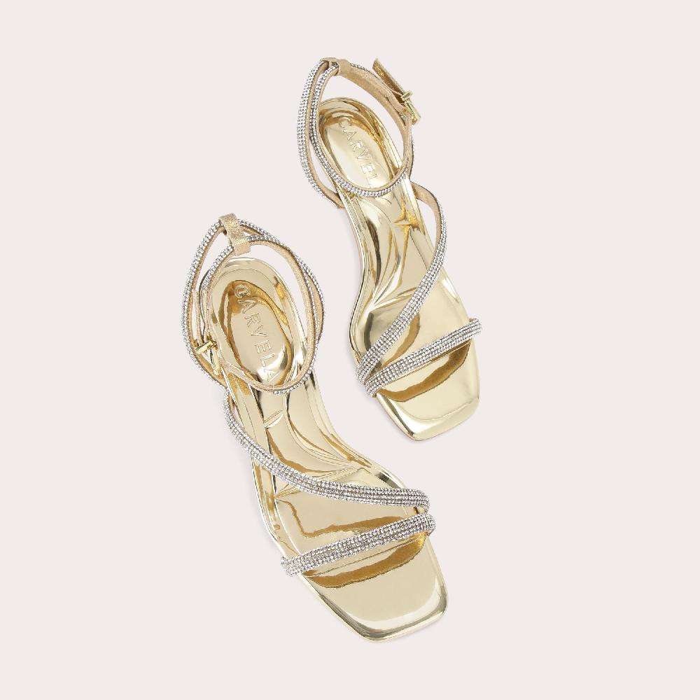Carvela PAPARAZZI 55 Gold Crystal Heel By CARVELA