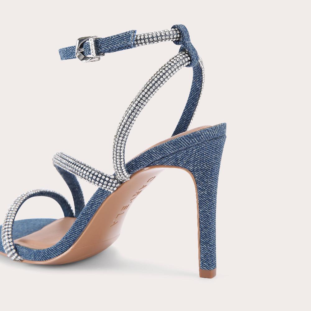 Carvela PAPARAZZI Denim Crystal Heels By CARVELA