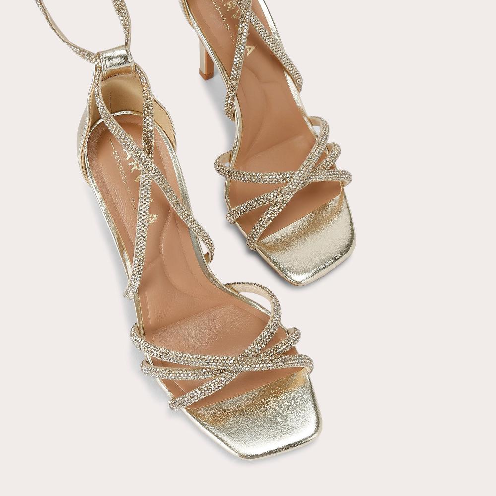 Carvela PAPARAZZI TIE Gold Crystal Heel By CARVELA