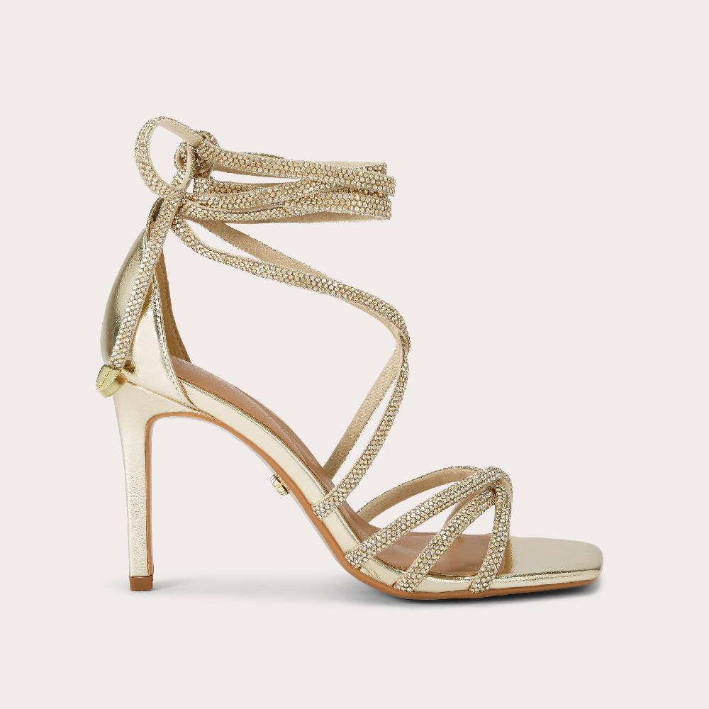 carvela PAPARAZZI TIE Gold Crystal Heel by CARVELA