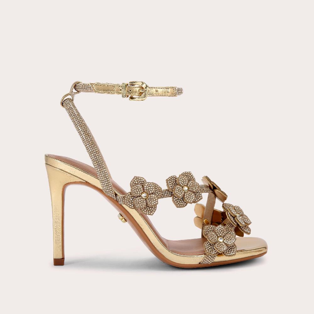 carvela PETALO SANDAL Gold Flower Heel by CARVELA