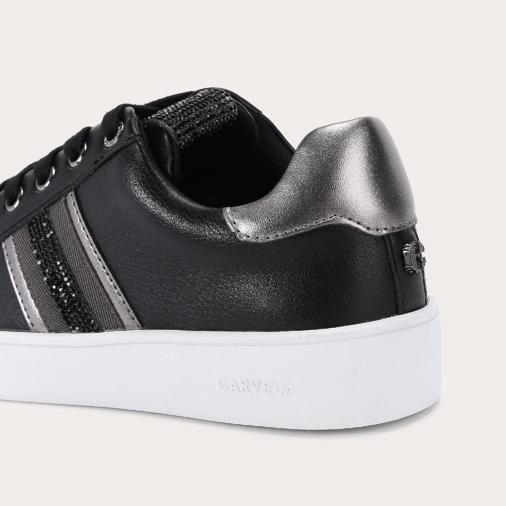 Carvela RAPID Black Crystal Trainer By CARVELA