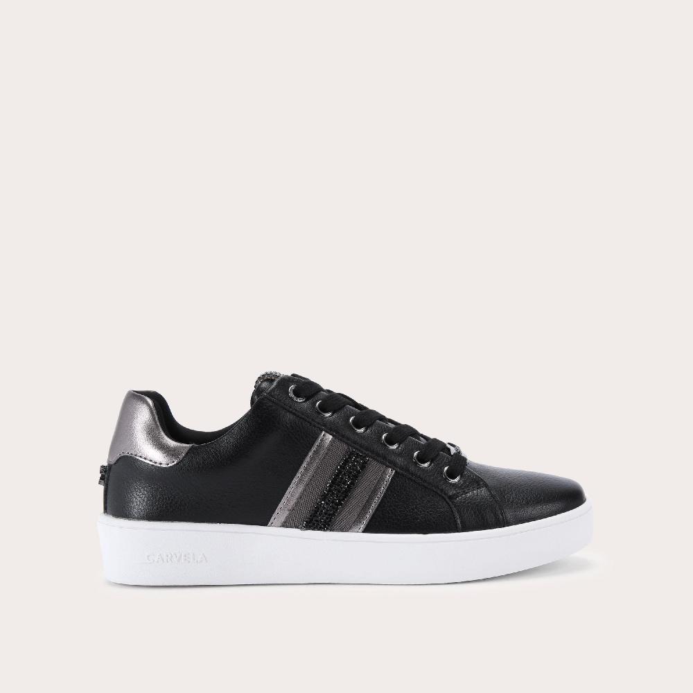 carvela RAPID Black Crystal Trainer by CARVELA