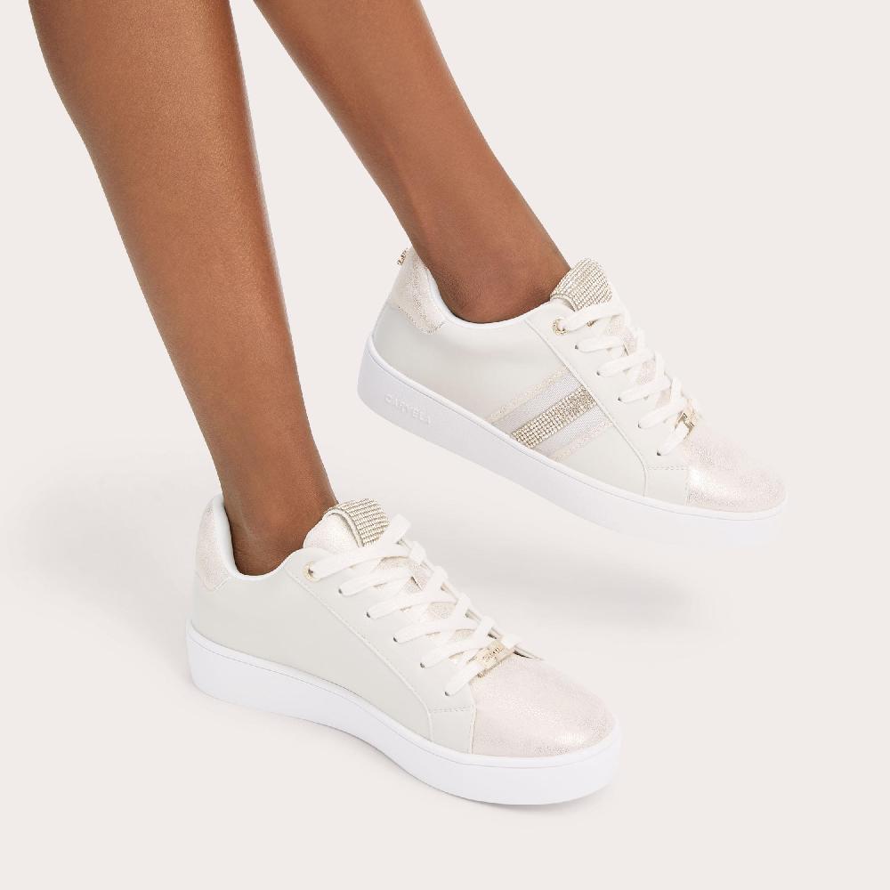 Carvela RAPID Gold Metallic Trainer By CARVELA