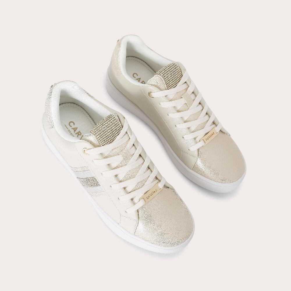 Carvela RAPID Gold Metallic Trainer By CARVELA