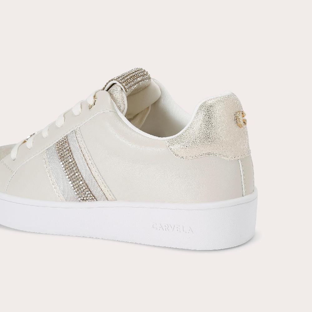 Carvela RAPID Gold Metallic Trainer By CARVELA