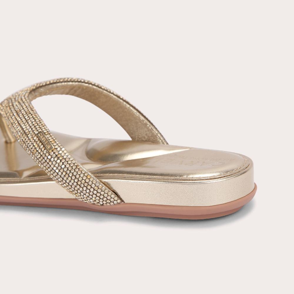 Carvela RIVIERA JEWEL Gold T-Bar Sandal By CARVELA