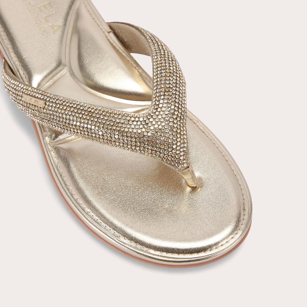 Carvela RIVIERA JEWEL Gold T-Bar Sandal By CARVELA
